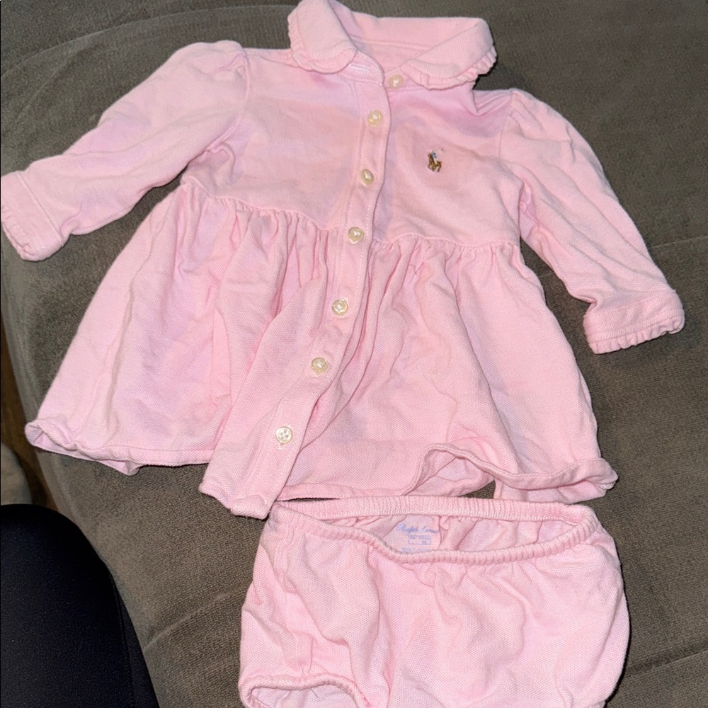 Ralph Lauren Pink Baby Polo Shirt
